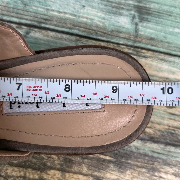 Charles David Porter Mule Womens 7.5M Embossed Gray Leather Pointed Toe Shoes - Picture 7 of 10